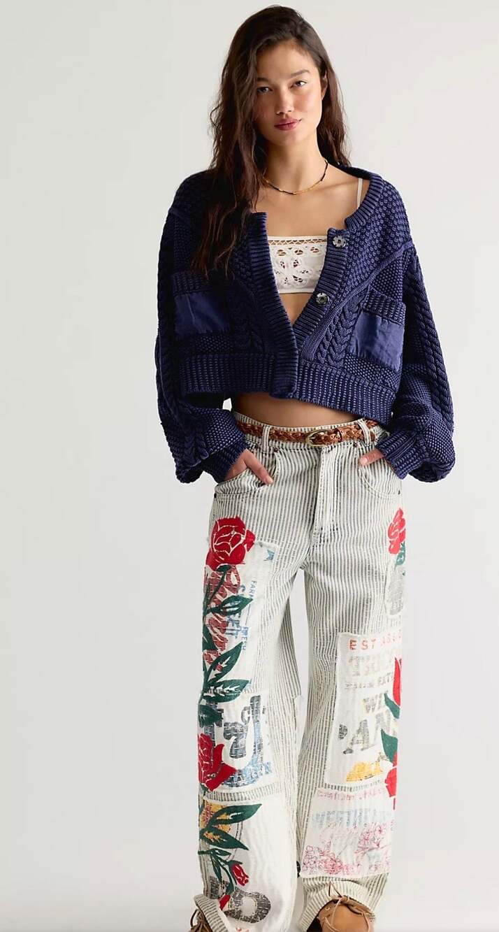 We The Free Sasha Cotton Cardi Size Small NWT